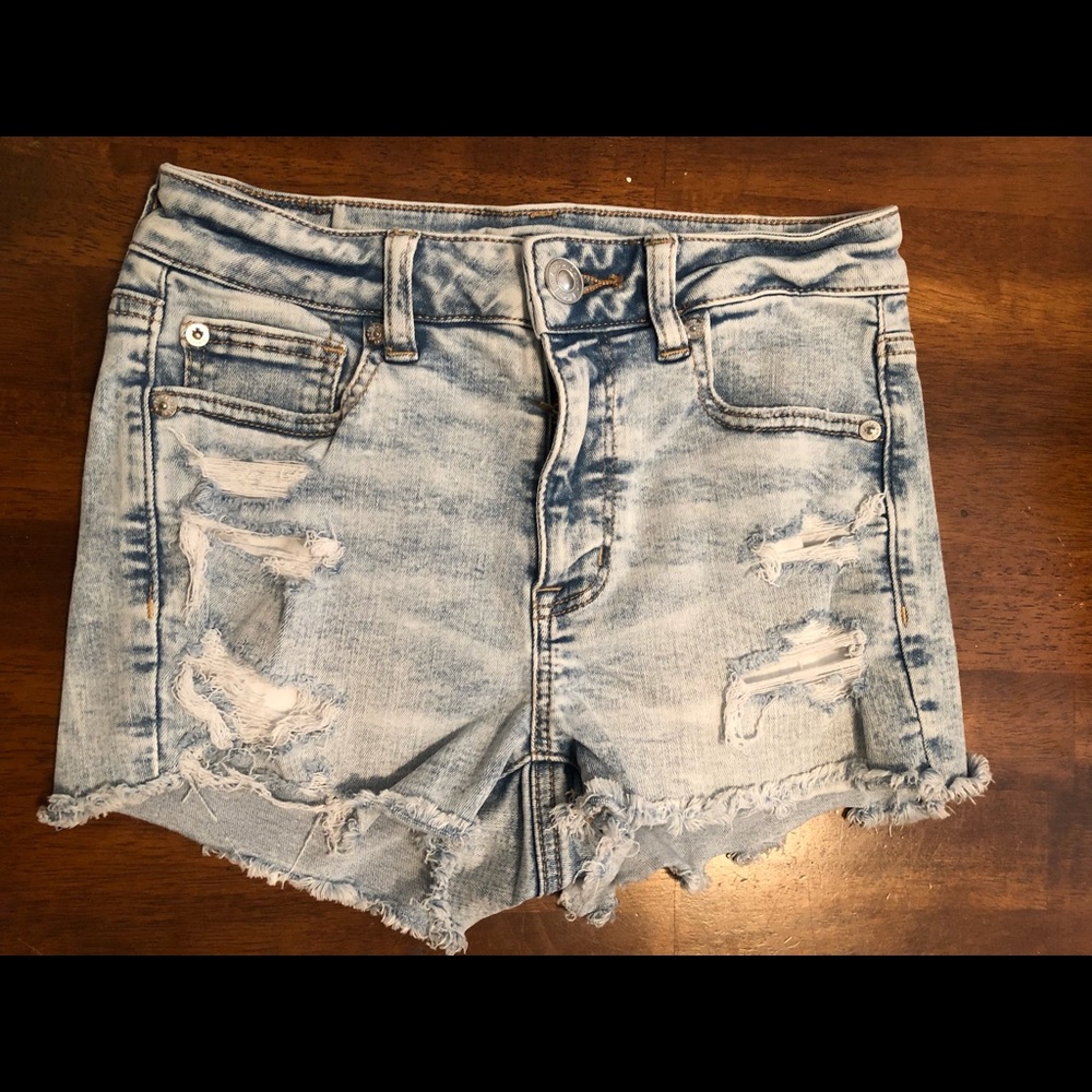 American Eagle Distressed Stretchy Skinny Shorts